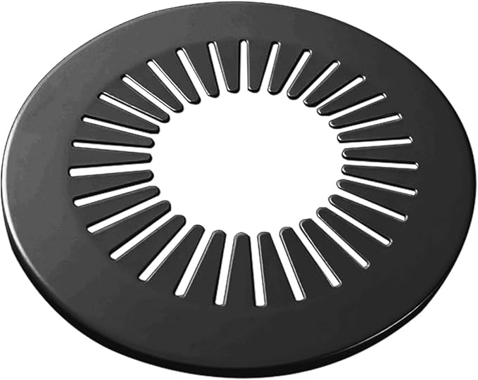 1 Piece Pipe Cover Flange Decoration Fit 3.54 to 4.49 inch Outer Diameter Pipe (90-114mm), PP Plastic Radiator Escutcheon Plate, Plumbing Cover Plates for Floor Wall Tube Decor, Black