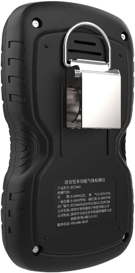 Portable Gas Detector, Gas Clip 4 Gas Monitor Meter Tester Analyzer, Rechargeable LCD Display Sound Light Shock Air Quality Tester, 2 Year Detector…