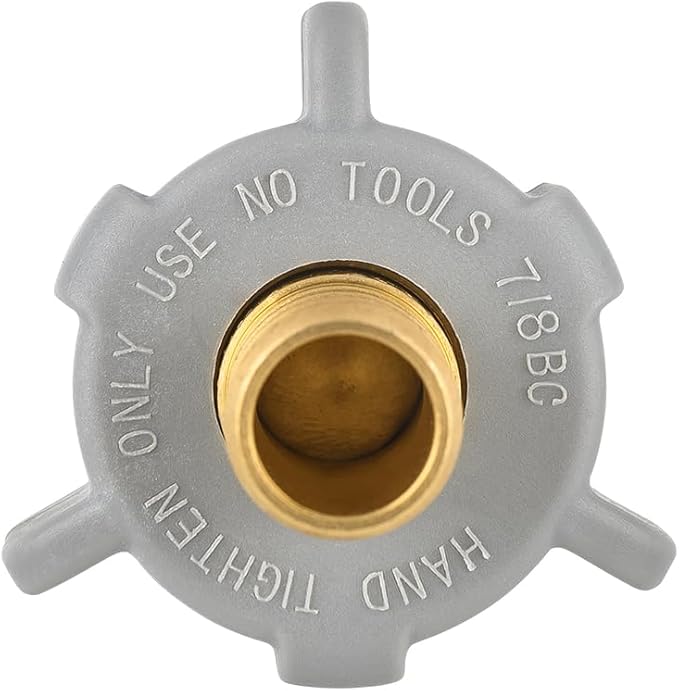 (Pack of 2) EFIELD 1/2 Inch Pex X 7/8 Inch Toilet Ballcock Swivel Straight Adapter, Brass Plumbing Fittings (2),(PEX1807307-2PCS)