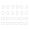 MECCANIXITY PTFE Flat Washers, 24Pack 22mm OD 11mm ID 2mm Thick Sealing Spacer Gasket Ring for Faucet Pipe Hose Bolt Machinery, White
