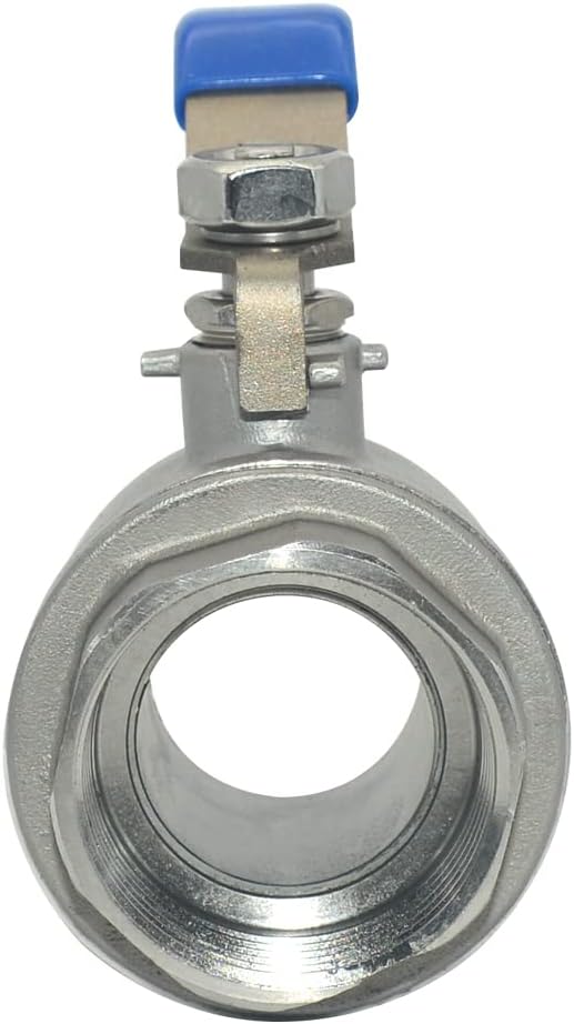 DAN SPEED 1-1/4" Female 316 Stainless Steel Full Port Ball Valve Vinyl Handle WOG1000 (1-1/4 inch)