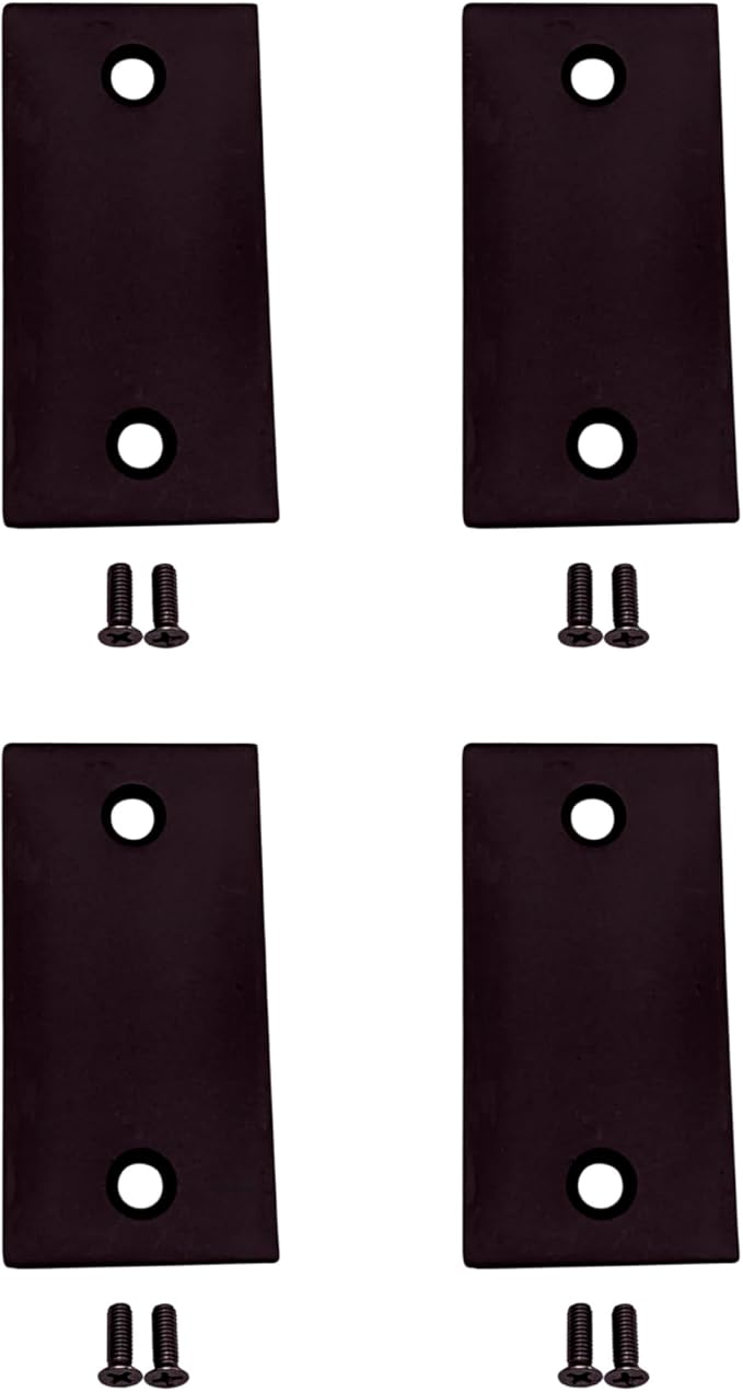 QCAA Door Strike Filler Plate, 2-1/4" x 1-1/8", Stainless Steel, US10B Oil Rubbed Bronze, MIT, 4 Pack