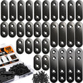 100PCS Stainless Steel Mending Plate,Heavy Duty Straight Metal Mending Plates, 4 Sizes (1.4”-2.7”) Flat Brackets for Wood Repair, Furniture, Joining, DIY Projects