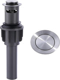 ALEASHA Bathroom Sink Drain with Overflow Vessel Sink Stopper,Pop Up Drain for Bathroom Sink Pop Up Drain Stopper for Hair Catcher,Brushed Nickel
