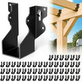 50 Pcs Black 2x4 Joist Hanger,LU24 18 Gauge Double Shear Face Mount Joist Hanger,Hurricane Ties for Rafters Tie Brackets Great for Floor Deck and Ceiling Joists