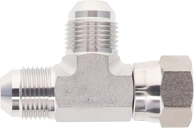 HYDRAULICS DIRECT | 6602-05-05-05 | Run Tee 5/16" JIC (1/2"-20) Male x 5/16" JIC (1/2"-20) Female Swivel x 5/16" JIC (1/2"-20) Male | Swivel Hydraulic T Fitting