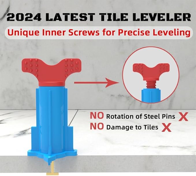 Reusable Tile Leveling System, Floor Leveler Self Leveling Compound, Tiling Tools and Accessories, Tile Tools for Installation Tile Leveler (120 Sets)