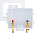 Washing Machine Outlet Box,1/2 Inch PEX Crimp F1807 Inlet x 3/4 Inch MHT Outlet Connection Laundry Outlet Boxes,Washer Plumbing PEX Fittings Box with Center Drain