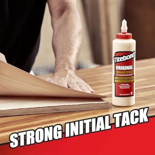 Titebond Original Wood Glue 5064, Industry Standard for Woodworking, Furniture Repair/Assembly, Construction, Home Repair or Modeling, 16 oz