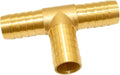 1PCS Solid Brass 1" OD Barb Tee Splicer Mender Hose Barb Fitting 3-Way Union Intersection for Water/Oil/Gas