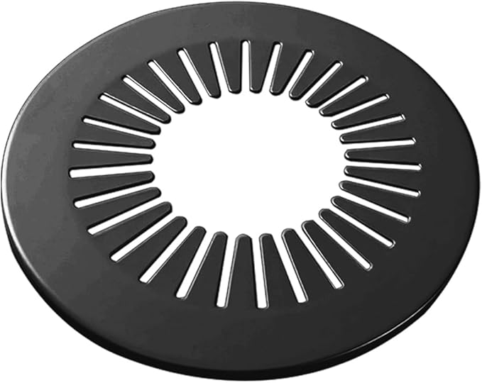 1 Piece Pipe Cover Flange Decoration Fit 5.9 to 6.61 inch Outer Diameter Pipe (150-168mm), PP Plastic Radiator Escutcheon Plate, Plumbing Cover Plates for Floor Wall Tube Decor, Black