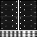 Mending Plate, Metal Steel Flat Straight Brace Bracket, Black Double-Wide Joining Plate for Wood Furniture Fastening & Fixing with 2 Sets of Screws of Different Lengths(48x100mm, 10 Pack)