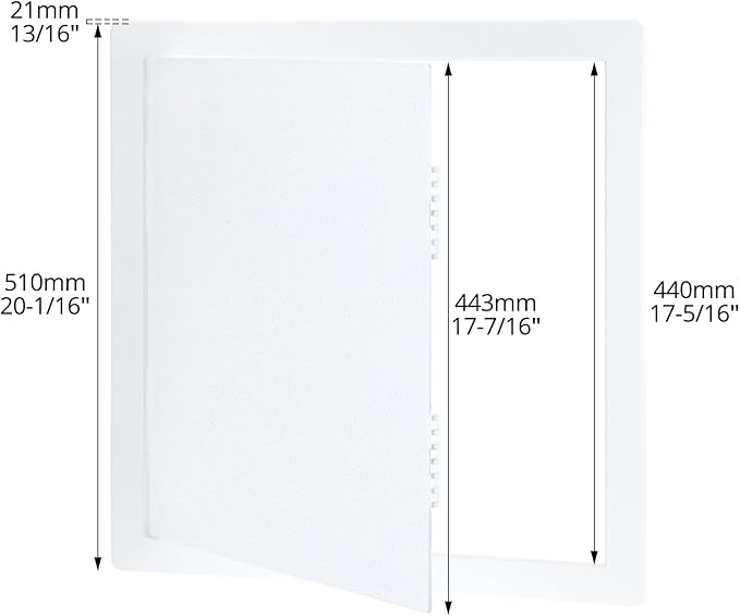 QWORK Access Panel for Drywall - 18x18 Inch Plastic Access Door, Removable Wall Access Panel Compatible with Plumbing & HVAC Systems