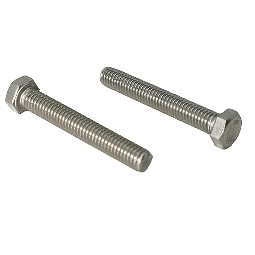 3/8"-16 X 1/2" (25pc) Stainless Steel Hex Head Screw Bolt, Fully Threaded, Stainless Steel 18-8 (304), Plain Finish,by SANTIE