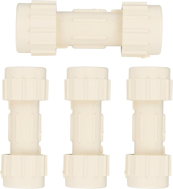 (Pack of 4) EFIELD 3/4"Compression Coupling,CPVC Fittings for Plumbing Installations and Repair (3/4"x3/4"COM),(CPVC049-2-4PCS)