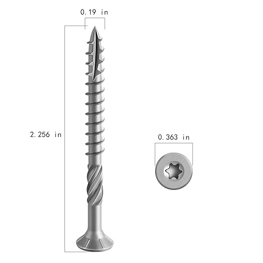 #10 * 2-1/4" 304 Stainless Steel Deck Screws, (485pcs) 5 lbs.Exterior Wood Screws, Rust Resistant Epoxy Coated, Bronze, T20 Star Bit