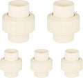 (5 Pack) EFIELD 3/4" Inch CPVC Slip Union, CTS x CTS Union Solvent Connection Fittings,(CPVC031-5)