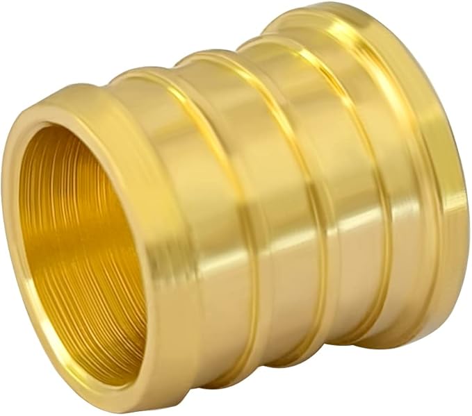 Hooshing 10PCS 3/4 inch Pex Barb Plug End Cap Brass Crimp Pipe Fittings