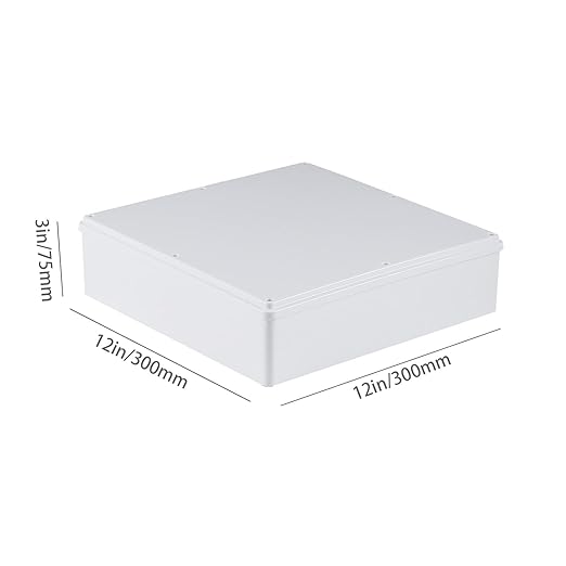 2 Pack 12" x 12" x 3" PVC Plastic Dustproof Waterproof Box IP65 Junction Boxes Project Junction Conduit Box for Electrical Enclosure