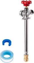 SUNGATOR Frost Free Sillcock, 8" Push Fit Anti-Siphon Hydrant, 3/4-Inch Hose Bibb x 1/2-Inch Push Adapter, No Lead Brass Valve with Tape & Disconnect Clip, Push-to-Connect