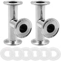 Beduan 1.5" Tri Clamp Tee 3 Way Stainless Steel Sanitary Fitting,Pack of 2 (25mm Pipe OD, 50.5mm Ferrule OD)