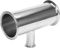 DERNORD Reducing Clamp Tee 3 Way Stainless Steel 304 Sanitary Fitting (Pipe OD: 4 inch x 4 inch x 1.5 inch)