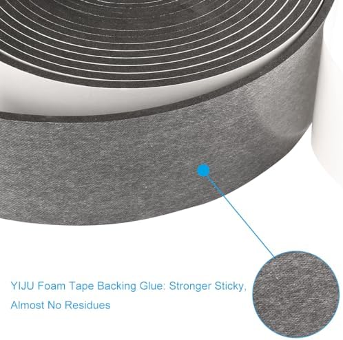 High Density Foam Tape,2 Inch Wide x 1/8 Inch Thick Door Insulation Tape,Adhesive Weather Stripping for Doors Window,Foam Seal Proofing Tape,33 Feet Long