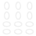 MECCANIXITY PTFE Flat Washers, 12Pack 28mm OD 20mm ID 2mm Thick Sealing Spacer Gasket Ring for Faucet Pipe Hose Bolt Machinery, White