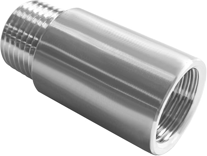 Beduan Stainless Steel Pipe Fittings, 3/4" NPT Male x 3/4" NPT Female Threaded, 4" Length Nipple Cast Pipe (Pack of 2)