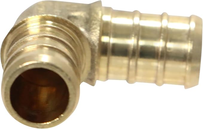 XFITTING 1/2 in Pex Elbow, Brass Pex B Crimp Fittings, 100 Pieces