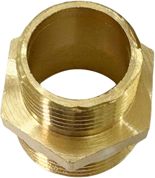 1/2" x 3/8" Male Threaded Hex Nipple Reducer Brass NPT Pipe Fitting Adapter Straight Connectors Pack of 5