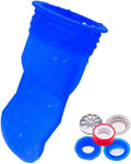 Shower Floor Drain Backflow Preventer, Waterless Trap Seal, One Way Drain Valve Sewer Core (1.72-2 inch, Blue)
