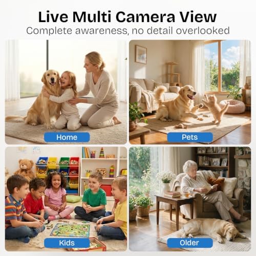 1080P HD Wireless WiFi Smoke Detector Camera for Home Security with App Control, Motion Detection, Night Vision & Loop Recording for Office/Shop/Pet, User-Friendly