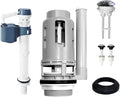 3-Inch Dual Flush Valve Repair Kit for 2-Piece Toilets; Fit Glacier Bay;Aquasource;Horow and More ;Toilet Repair Kit Inside Tank Includes Flush Valve, Button & Fill Valve with Gasket & Bolts