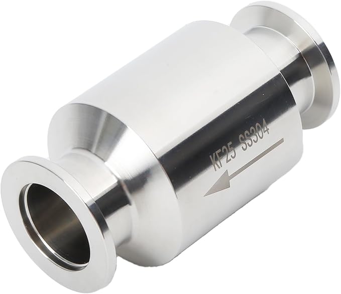 QiiMii KF-25 Vacuum Pump Check Valve, Stainless Steel 304, Non-Return One Way for Vacuum Pump(KF-25 Flange 40mm)