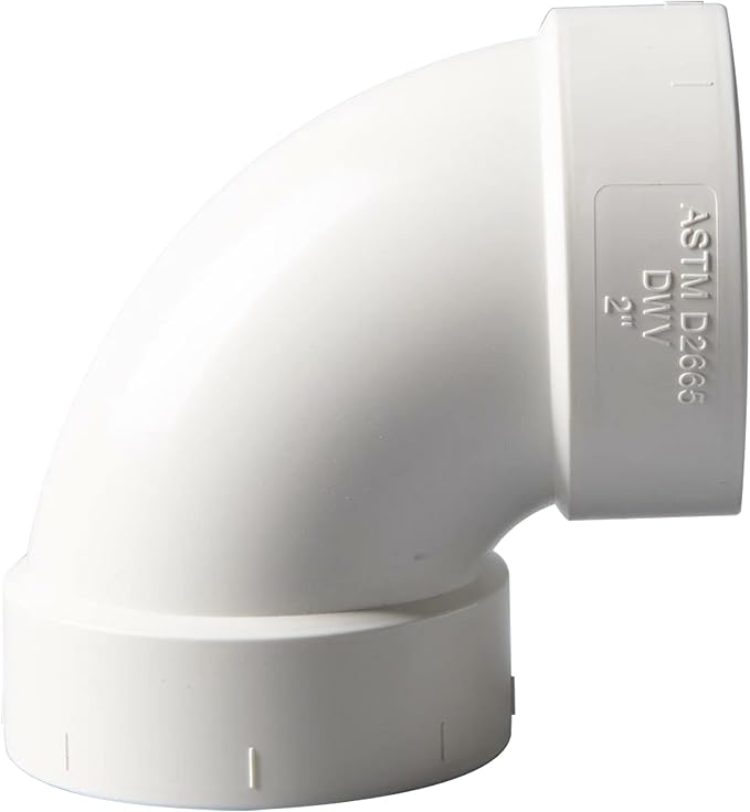 Rainbow Dream 3 Inch DWV 90 Degree PVC Pipe Elbow - 1pc, White