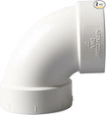 Rainbow Dream 1-1/2 Inch DWV 90 Degree PVC Pipe Elbow - 2pcs, White