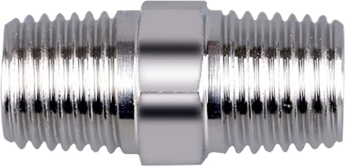 Joywayus Hex Nipple 1/2" NPT Male x 1/2" NPT Male Threaded Stainless Steel 304 Threaded Nipple Pipe Fittings for Brew Kit Home Piping (Pack of 5)