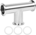 2" Tri Clamp Tee 3 Way Sanitary Fitting Equal Tee Tube 50.5mm Pipe OD Stainless Steel 304 Sanitary Polished