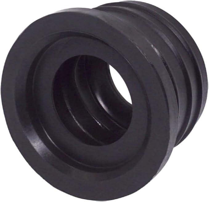 (Pack of 1) Black Rubber Sleeve for Drain Pipe, 1.57" x 0.98" (40 x 25 mm) Pipe Connector, Adaptor, and Reducer