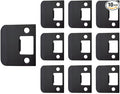 QCAA Solid Brass Extended Lip Strike, 2''X2-1/4, Oil-Rubbed Bronze, 10 Pack, Made in Taiwan
