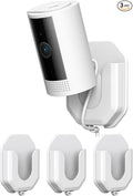 3 Pack Ring Indoor Camera No Drill No Screws Wall Mount Bracket Compatible with Ring Indoor Cam (2nd Gen)/Blink Mini /Mini 2 /Blink Outdoor 4 Camera Adhesive Wall Mount