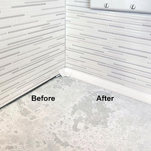 InstaTrim Outside Corners - 10 Ivory 3/4" Wide Caulk Strip Outside Corner Pieces - Trim for Outside Corners - Paintable