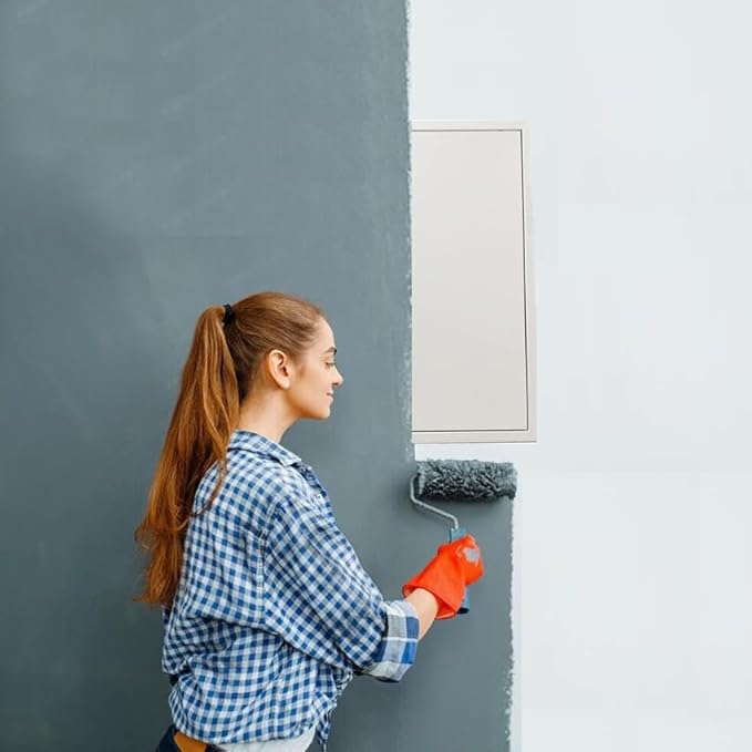 Fengze Thicken 0.048inch Metal Access Panel 14" x 29" (350 x 730mm) Spring Lock No Key Needed Strong Steel Access Door for Drywall and Ceiling Have Push Catch Lock