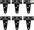 HLMOptimo Heavy Duty T Hinge, 6 pcs, 2 Inch, Black, Powder Coated Metal Alloy