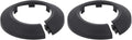 uxcell Escutcheon Plate, 1Pcs 40mm - Fit 1.57" Outer Diameter Split Pipe Flange Water Pipe Cover Collar Decoration, PP Plastic Plumbing Cover Plates (Black)