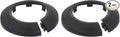 uxcell Escutcheon Plate, 2Pcs 43mm - Fit 1.66" Outer Diameter Split Pipe Flange Water Pipe Cover Collar Decoration, PP Plastic Plumbing Cover Plates (Black)