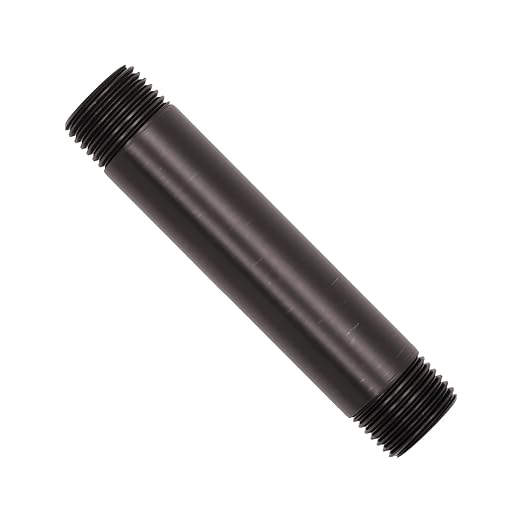 Naiture Brass Heavy Duty 1/2 NPT Connection Threaded Pipe Fitting Nipple, 4" Long, Oil Rubbed Bronze Finish