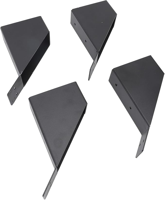 Pongnas Bracket Kit Galvanized Steel 45 Degree Angle Support Bracket with Drainage Hole for Pergolas Gazebos Cabins Yards Garages