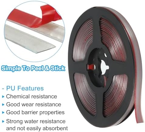 PATIKIL Caulking Trim Strip, 20 Ft Corner Peel and Stick Wall Molding Edging Waterproof Self-Adhesive Trim Caulk Strip for Ceiling Countertop Toilet Tile Tub, Light Grey